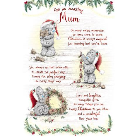 Amazing Mum Verse Poem Me to You Bear Christmas Card